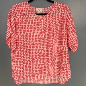 Collective Concepts Blouse Pink & White Size 22